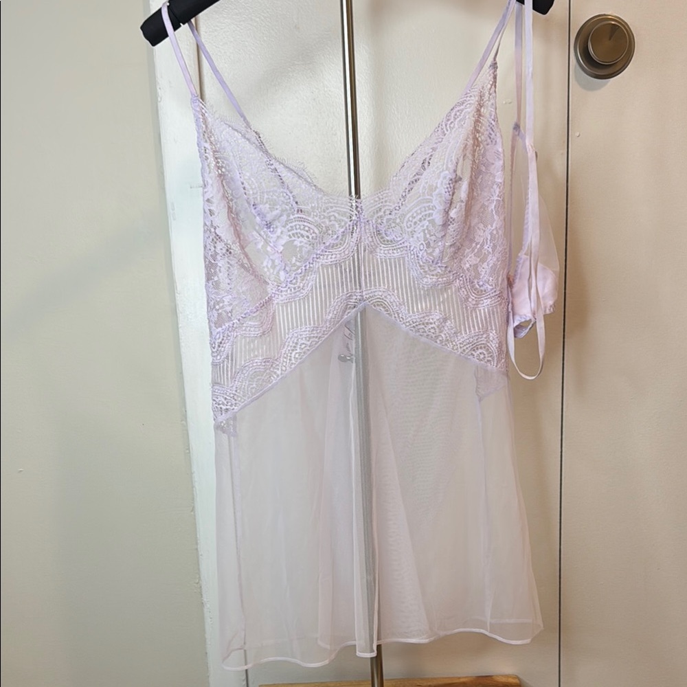 Victoria’s Secret Lace Lavender Sheer Chemise